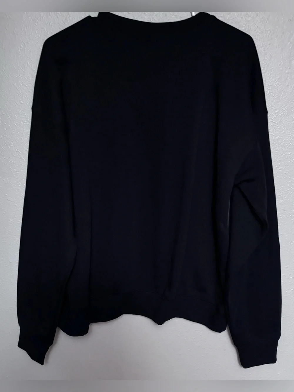 Truself Women's Black Sweatshirt with Champagne/Wine Bottle Graphic